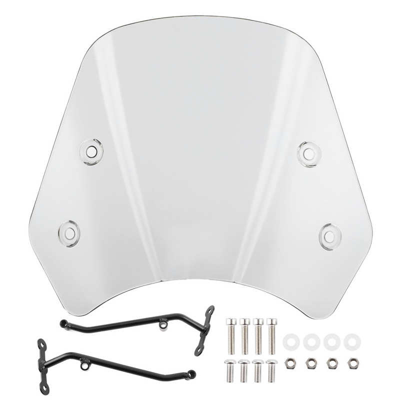 

Ветровое стекло с длинными стентами для мотоцикла, дефлектор ветрового стекла, подходит для Benelli Leoncino 500, аксессуар для мотоцикла серый