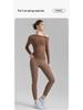 Autumn Yoga Set: Women's High-End Lycra Mesh Two-Piece with No-Show Seams