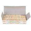 800Pcs Bamboos Raw Dessert Pick Mini Two-prong Fork Snack Fork Fruit Skewer  Outdoor Snack Eating