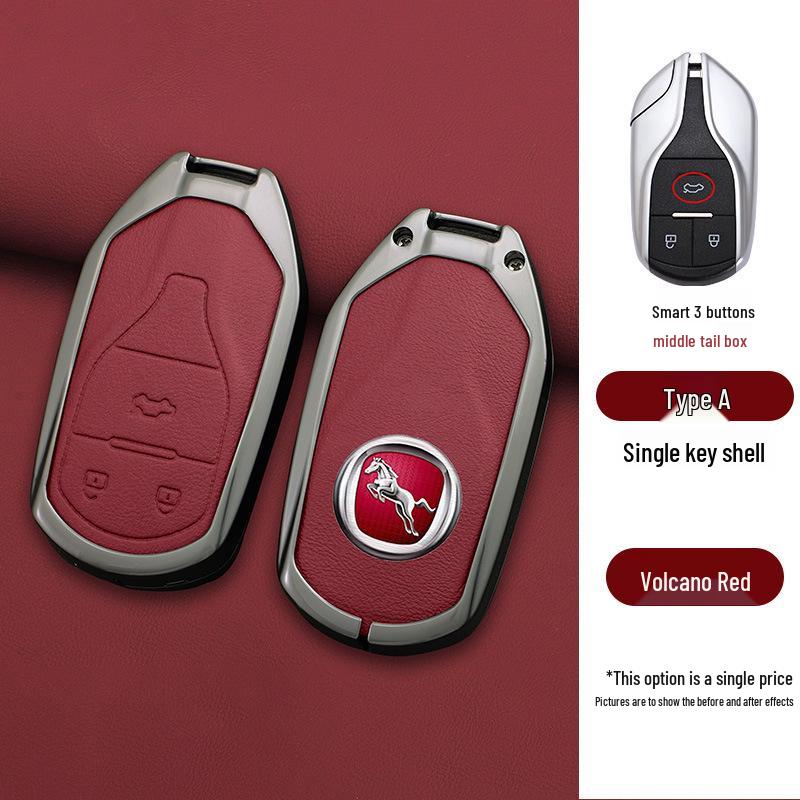 Hanteng X7/X5/X7s Key Case: Metal Shell Car Remote Bag with Men's Buckle