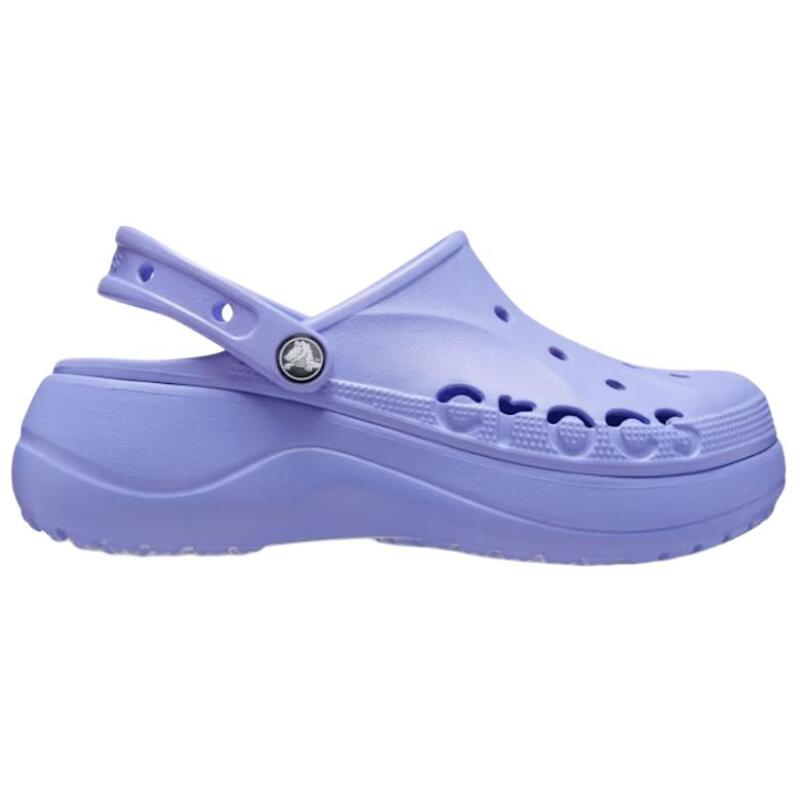 Crocs Baya Platform Clog Comfortable and versatile temperament hole shoes women's purple
