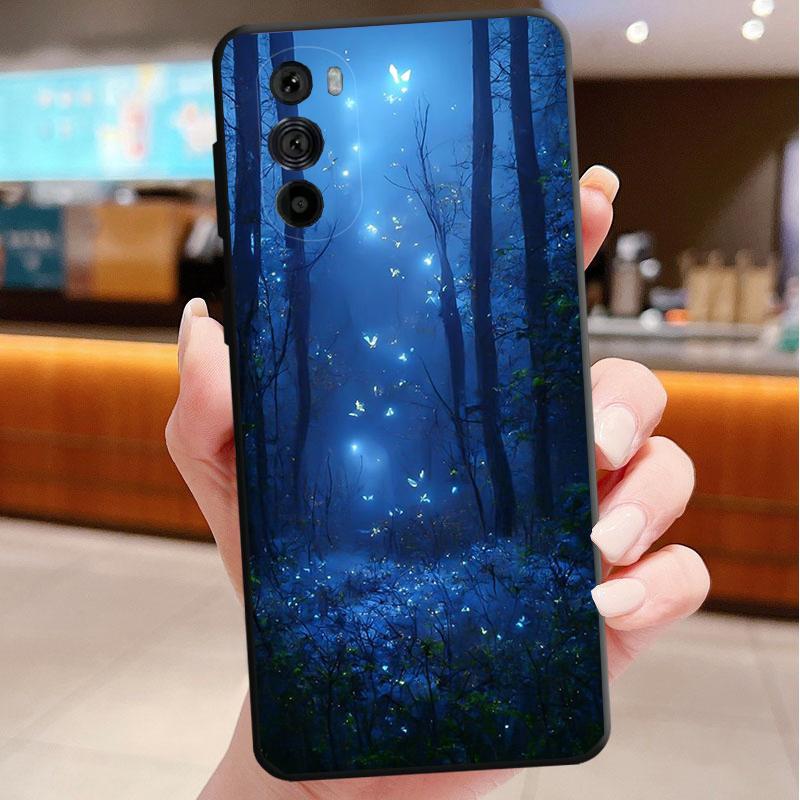 Phone Case For Motorola Edge 50 40 Pro 60 50 40 30 Ultra Neo Fusion Moto G85 G72 G53 G54 G84 G13 G32 Night Butterfly tree