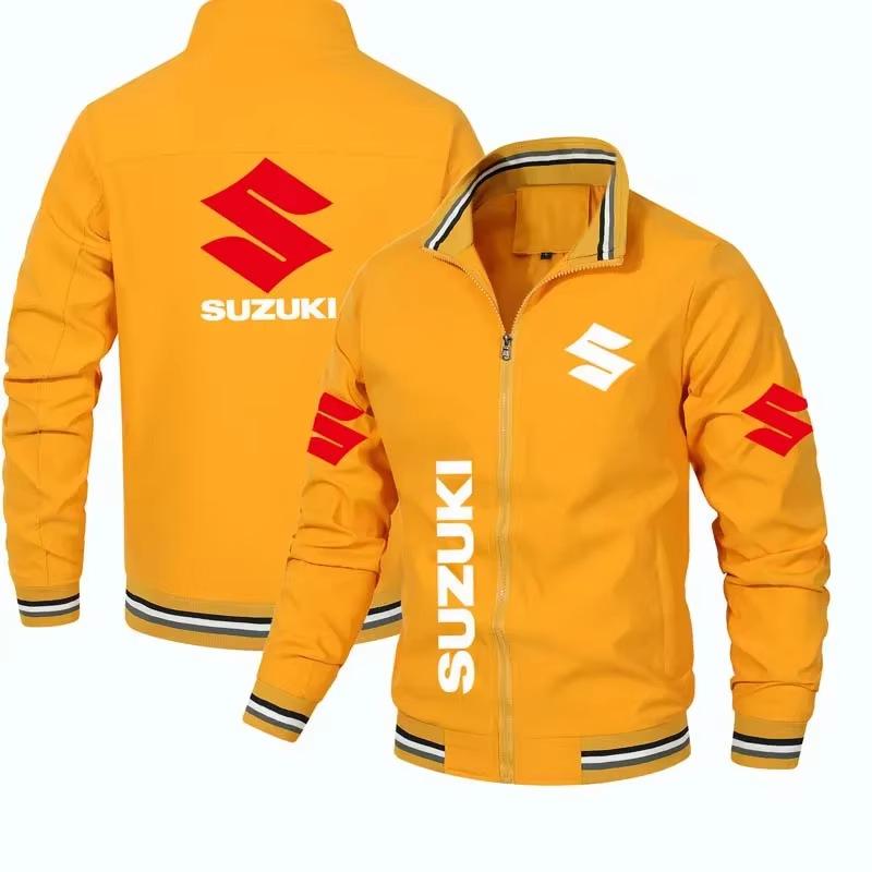 Car Logo Print Casual Jacket Men's Fashion Comfort Outerwear Streetwear Sports Top