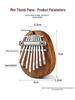 Portable 8-Note Mini Crystal Kalimba: Solid Wooden Finger Thumb Piano