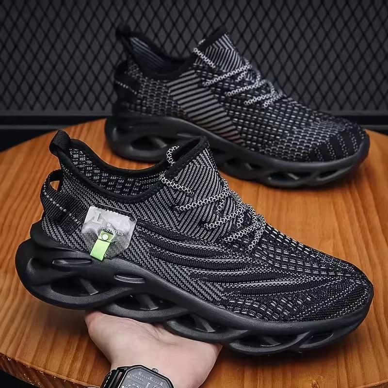 Leading The Trend Men's Running Sports Shoes Breathable Mesh Walking Shoes for Summer Comfortable All Day Outdoor Exercise Shoes