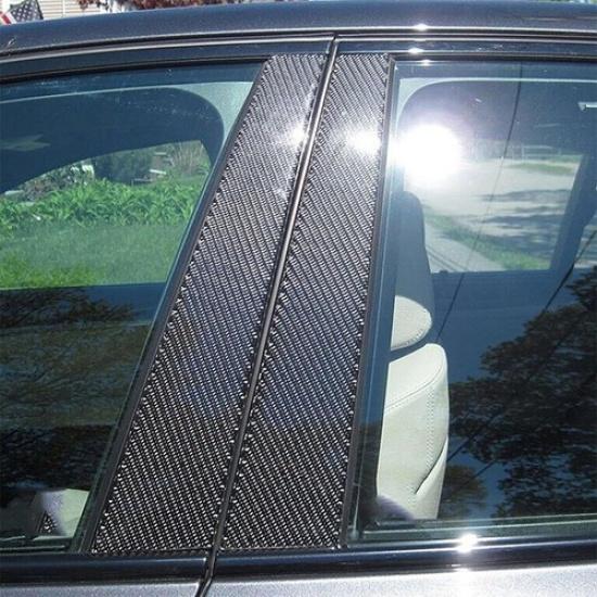 6pcs Carbon Style Pillar Posts Window Trim Cover Fits Infiniti G35 G37 2002-2013