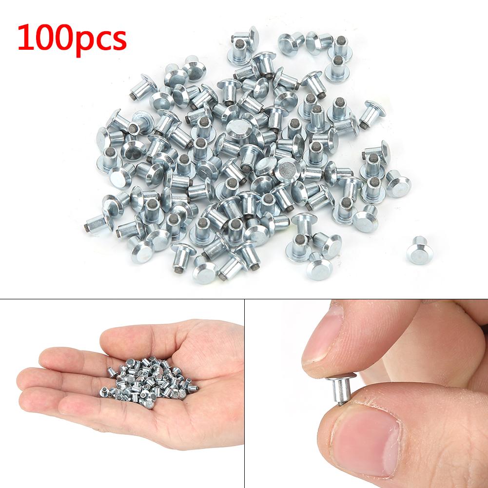 100Pcs 6.5mm 0.3in Wheel Tire Stud Screws Anti Slip Nails for Car Motorcycle ATV UTV(JX6.56.51 )