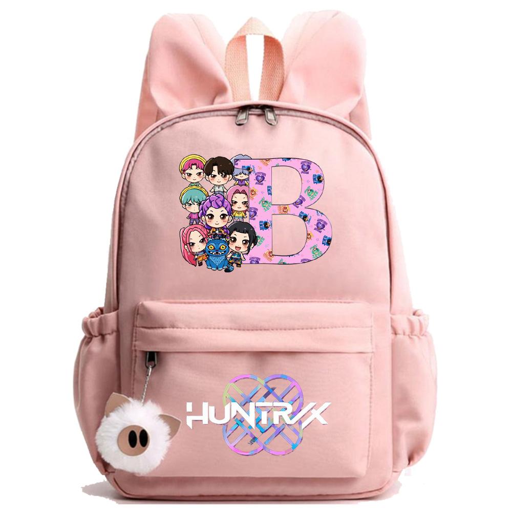 26 Engelska Bokstaven K-Pop Tryckt Ryggsäck Student Tonåring Bokväska för Pojke Flicka Skolväska Barn Gåva Kvinnor Stor Kapacitet Resväska Mochila