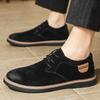 Zapatos Oxford clásicos de cuero genuino para hombres, zapatos planos, zapatos casuales de cuero de ante cómodos, mocasines, zapatos de negocios para hombre