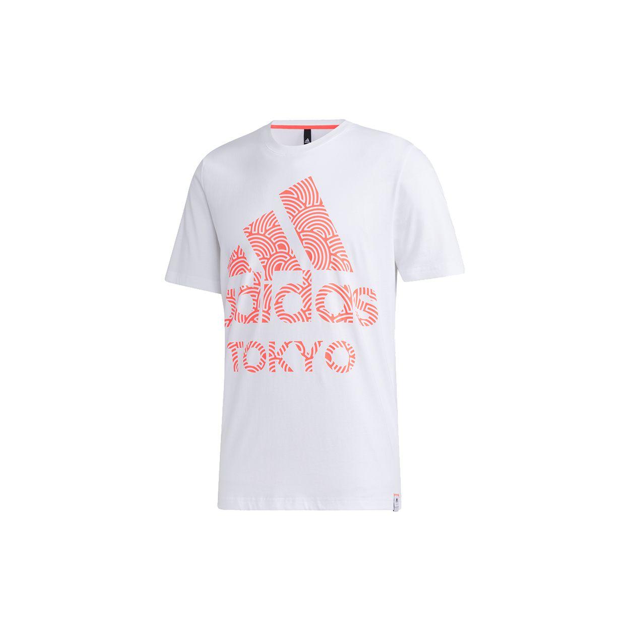 

Adidas Dynamic Letter Print Повседневная спортивная футболка с коротким рукавом Мужские топы Белый GD5008 XXL