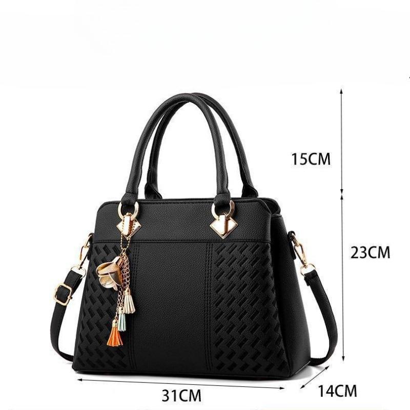 Neue stilvolle Handtasche mit großem Fassungsvermögen für Frauen mittleren Alters, Schultertasche/Umhängetasche