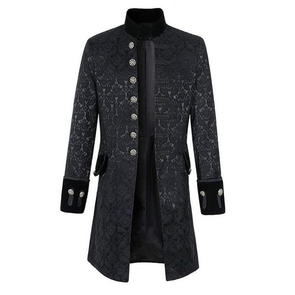 Frac Steampunk Vintage pour Homme Frac Gothique Victorien Costume d'Halloween