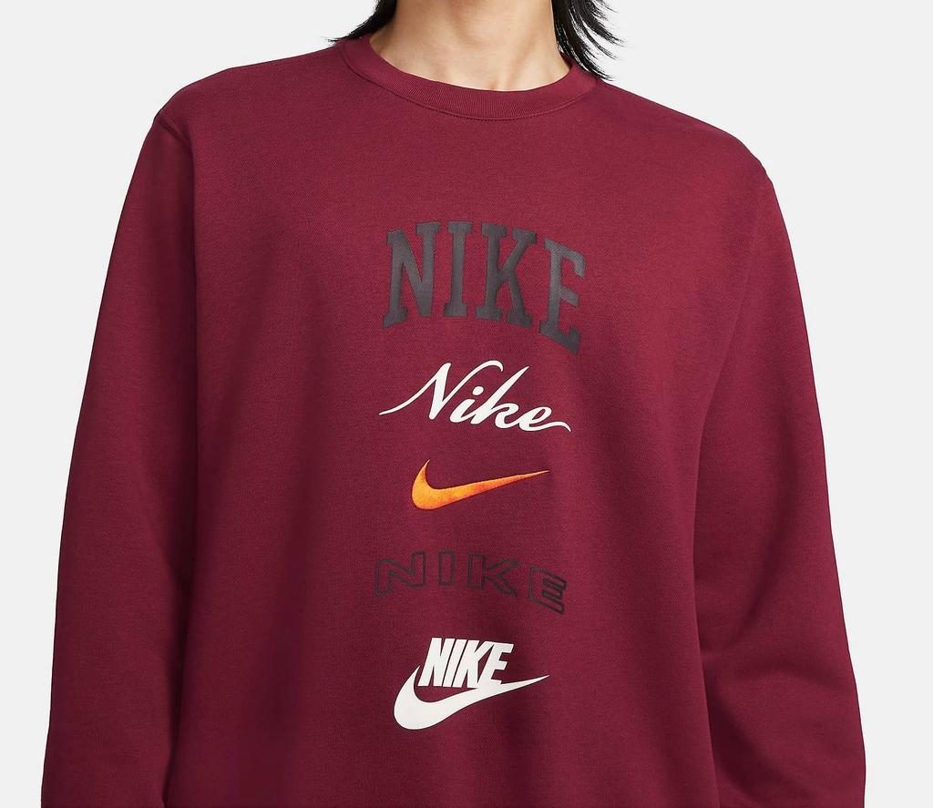 Nike Club Fleece Long Sleeve Crew Neck Size M for and Training Men's Sweatshirt, (FN2611-677), Gym, Sports, Fitness,