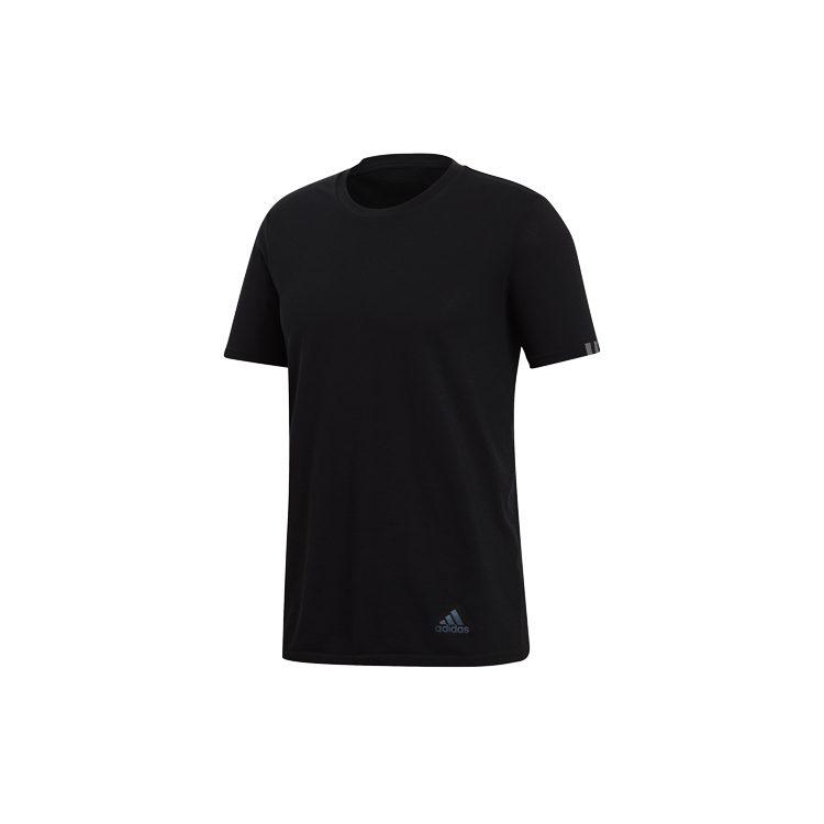 Adidas T Shirts Men's Black Crew Neck Moderate Straight Fit DW4460