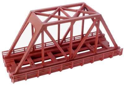 Rokuhan Z-Spur R088 Fachwerkträgerbrücke eisenrot einspurig, kurz,