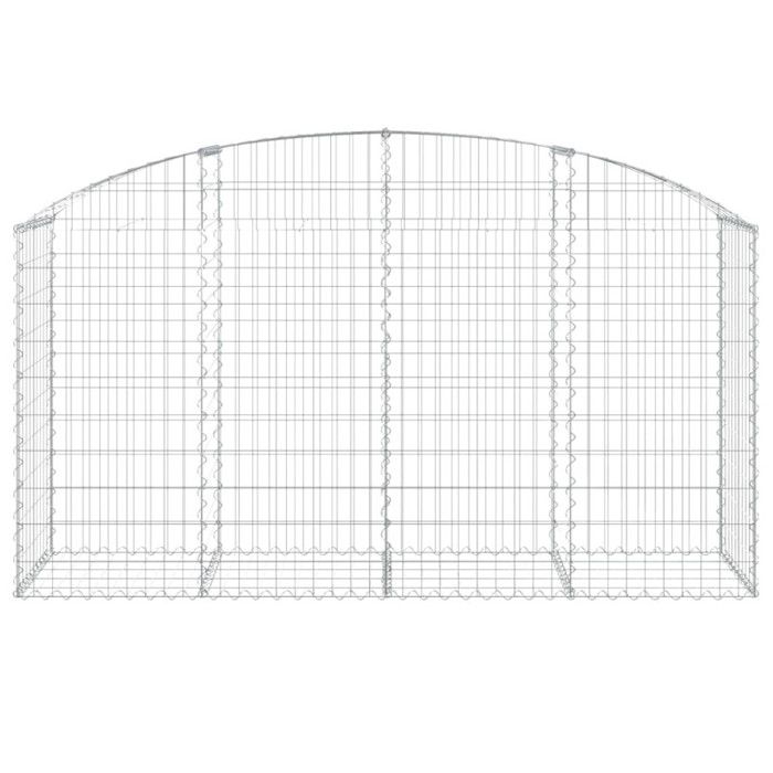VidaXL Arched Gabion Basket Gabion Cage Gabion Wall Stone Basket Gabion for Stone Garden Patio Exterior 153475