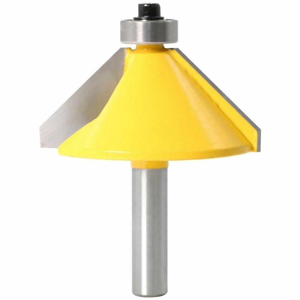 8mm Shank 45 Degree Chamfer & Bevel Edging Router Bit Cutting End Mill