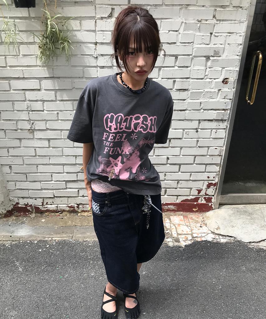 CAVISH Mega Cyclone Pigment Ss Tee Charcoal(Cv2Dmut524A)