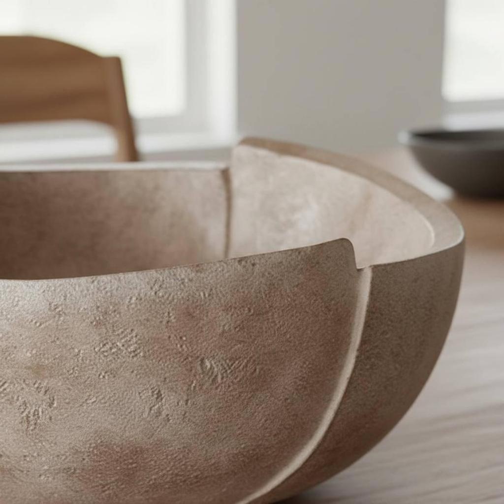 Wabi-Sabi Fruit Bowl Versatile Decor Rustic Table Centerpiece for Entryway