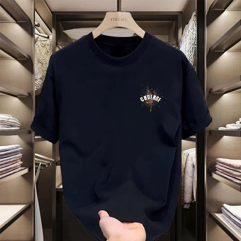 Heavyweight Short Sleeve T-Shirt for Men 2025 New Summer American Style Trendy Loose White Versatile Clothing