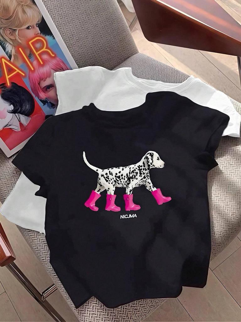 Funny Dachshund Dog Printing TShirt Women Cotton Summer T Shirt Comfortable Soft ONeck Oversized Tops Street Womans Clothes