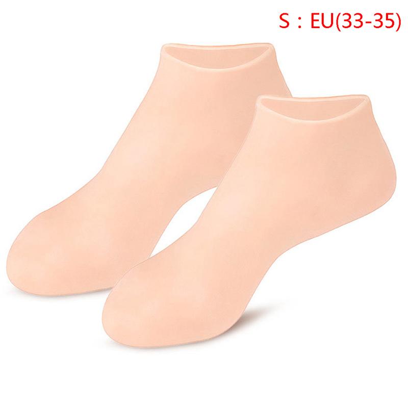 1 Pair Silicone Moisturizing Gel Heel Socks Cracked Foot Skin Care Protector