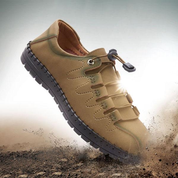 Pánské boty z hovězí kůže Prodyšné Protiskluzové Odolné proti opotřebení Řidičské boty Vysoce kvalitní Ručně šité Trendy Univerzální Sportovní boty na pedály