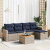 VidaXL Garden Lounge Set 6 Pcs with Grey Cushions Wicker 3325785