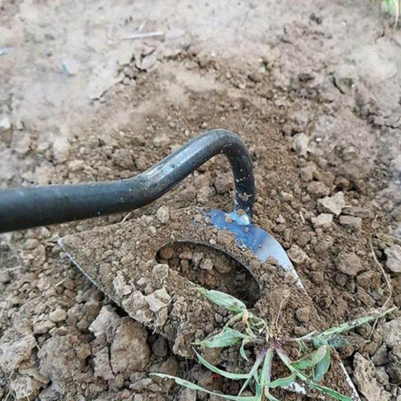 Heavy Duty Koolstofstaal Tuinhark Scherpe Blad Duurzaam Handvat Voor Huis Boerderij Wieden Graven Planten Bloembedden