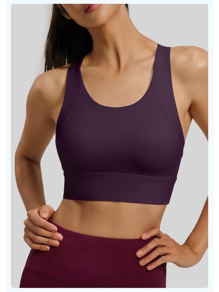 Stoßfester Damen-Sport-BH in I-Form - Elastisches Nylon-Tanktop für Yoga, Laufen & Fitness