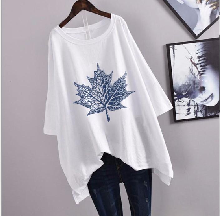 Women's Casual Loose Mid-Length Short-Sleeve T-Shirt