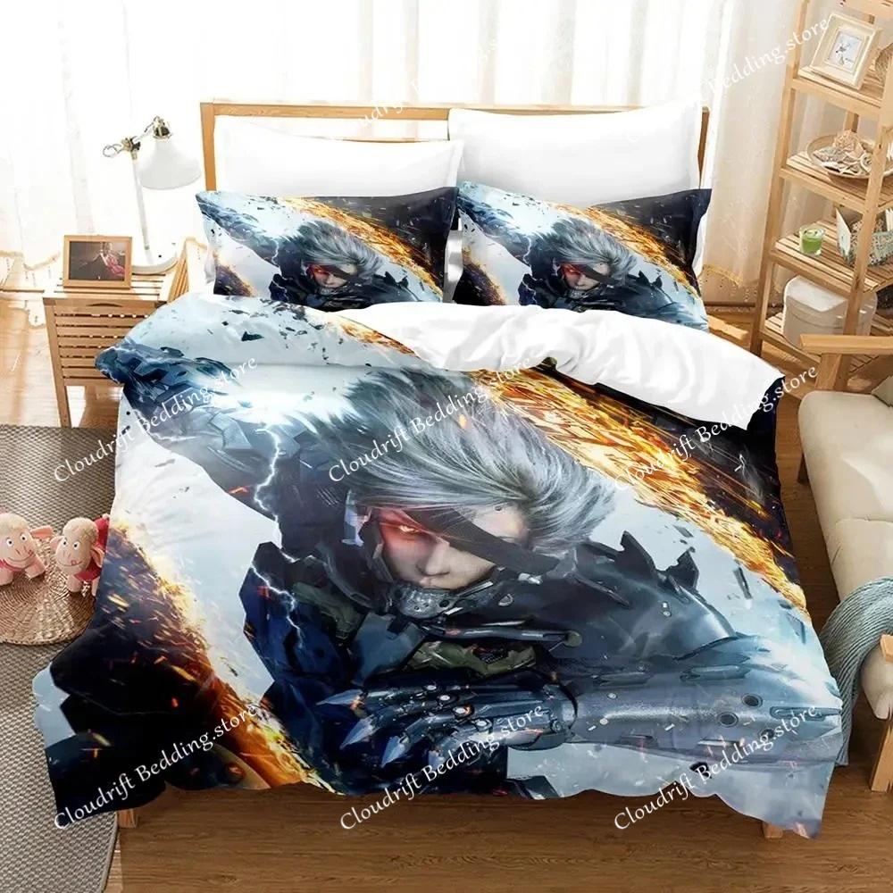 Spiel Metal Gear Rising Revengeance Bettwäsche-Set Bettbezug Bett-Set Steppdeckenbezug Kissenbezug Steppdecke King Queen Size Jungen Erwachsene