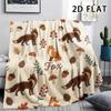 1Pc 2D FLAT Autumn Forest Print Flannel Blanket,High quality Comfortable for All Seasons,Home Decor,Warmth and Comfort,Perfect for Christmas Gifts