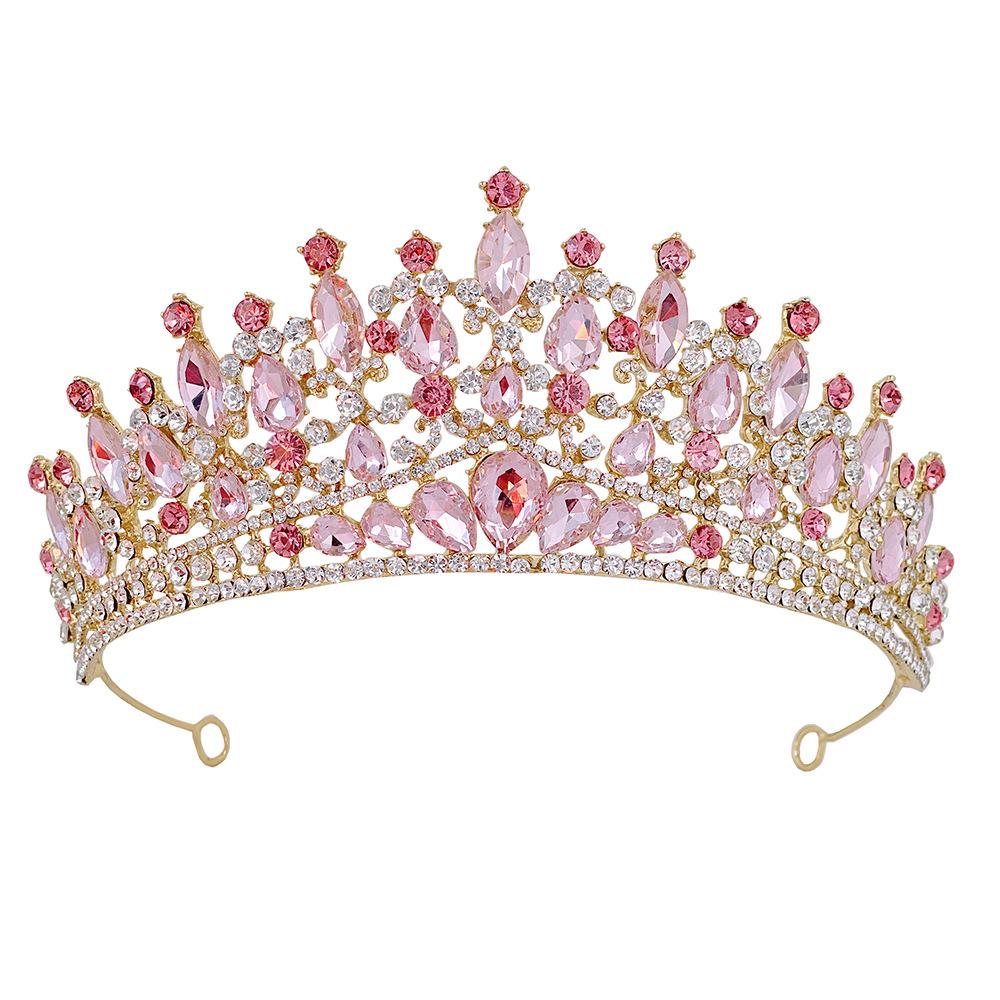 

New Bride Headwear Accessories Luxurious Diamond Encrusted Crystal Crown Elegant and Retro Hair Accessory Wedding Bride s Crown