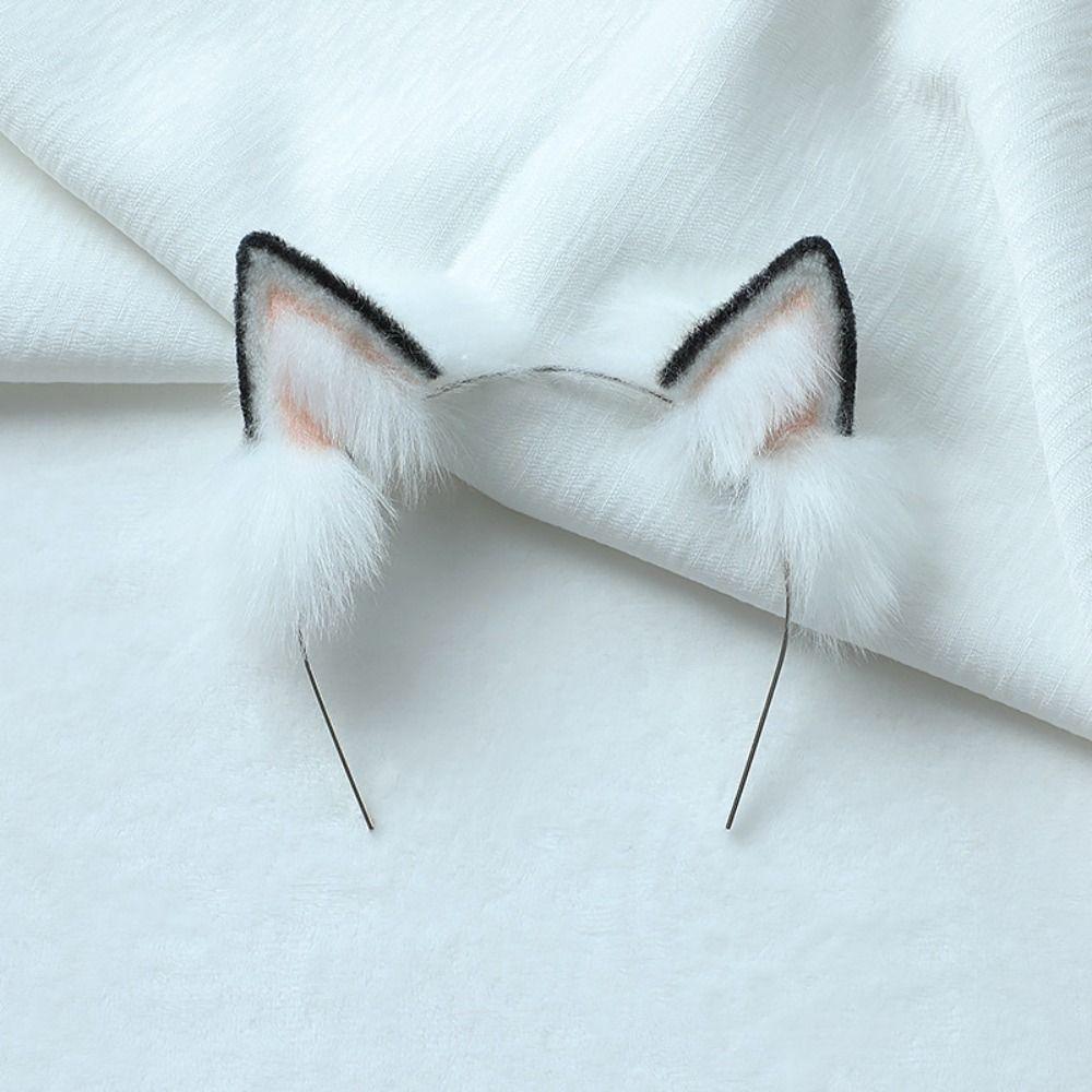 Hairband Idol Doll Headwear Cat Ear Cat Wolf Ears Headwear for Cotton Doll  Plush Doll Cosplay