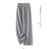 Women's High-Waisted Gray Elastic Waist Wide-Leg Sweatpants - Spring 2025 Collection