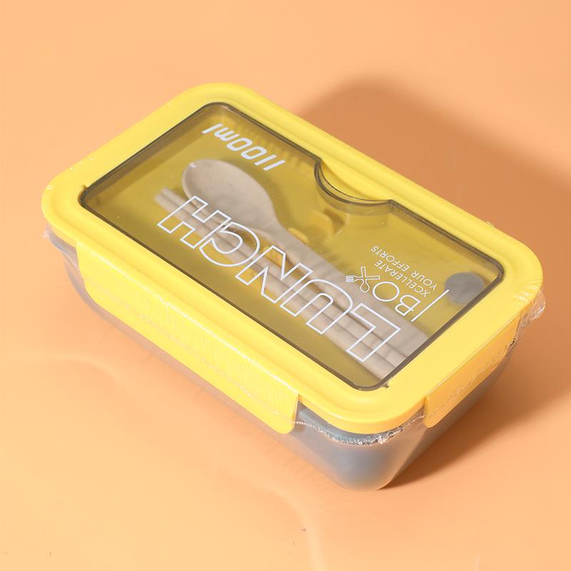Large Capacity Multifunctional Lunch Box with Portable Cutlery and Sealed Compartments