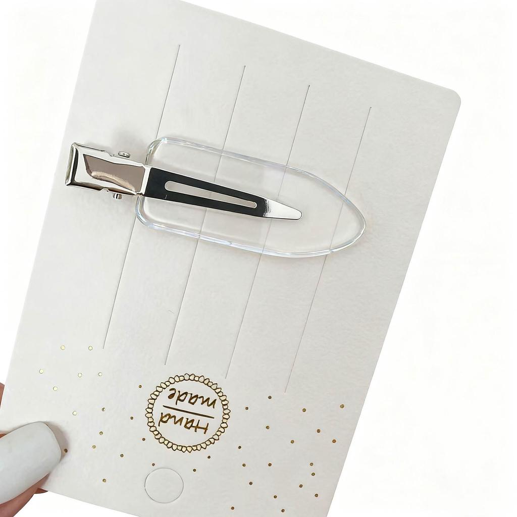 Clear Acrylic No-Trace Duckbill Hair Clip for Women - High-End Side Bangs Accessory