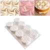 1 Pc Creative Cake Mold 8 Even Spiral Flower White Mousse Silicone Mold, French Dessert Baking Mold