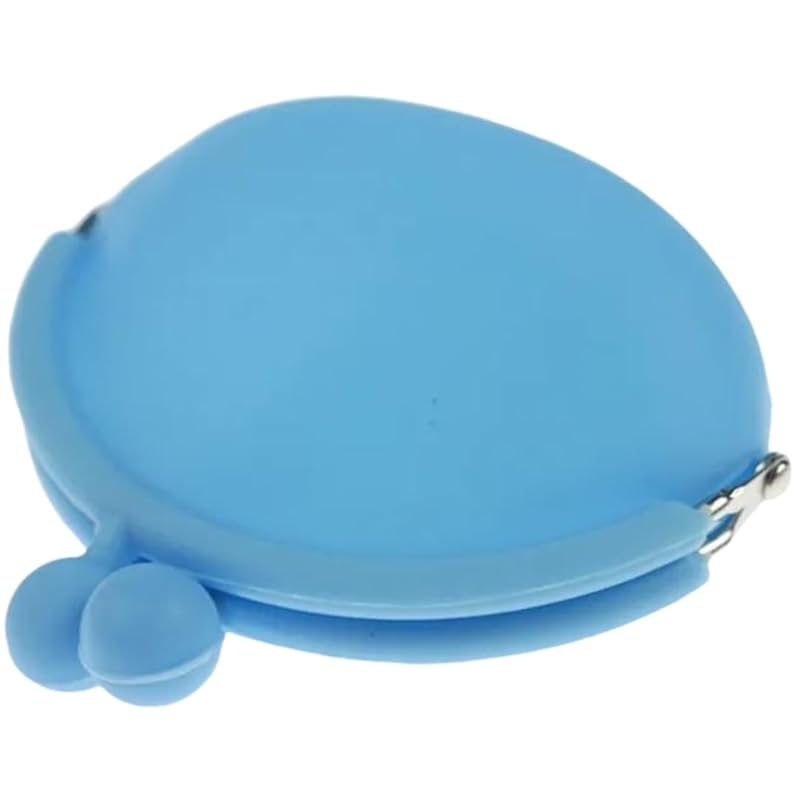 

[Plus Nao] plusnao coin case coin purse pouch wallet ladies mini wallet mini wallet accessory case Made of silicone waterproof compact Shin - sky blue