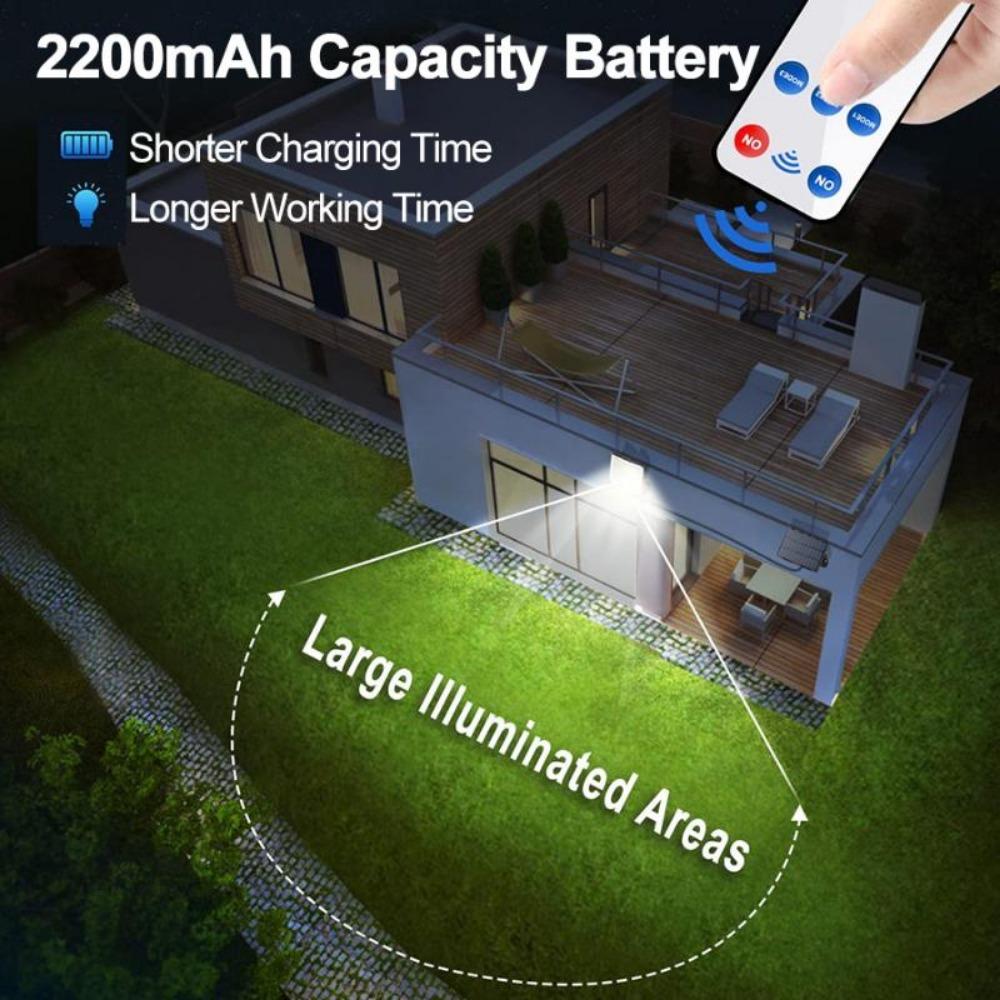 Lampă solară 348LED lumină de securitate în aer liber cu senzor de mișcare rezistent la apă 126/328LED reflector puternic solar pentru grădină Garaj