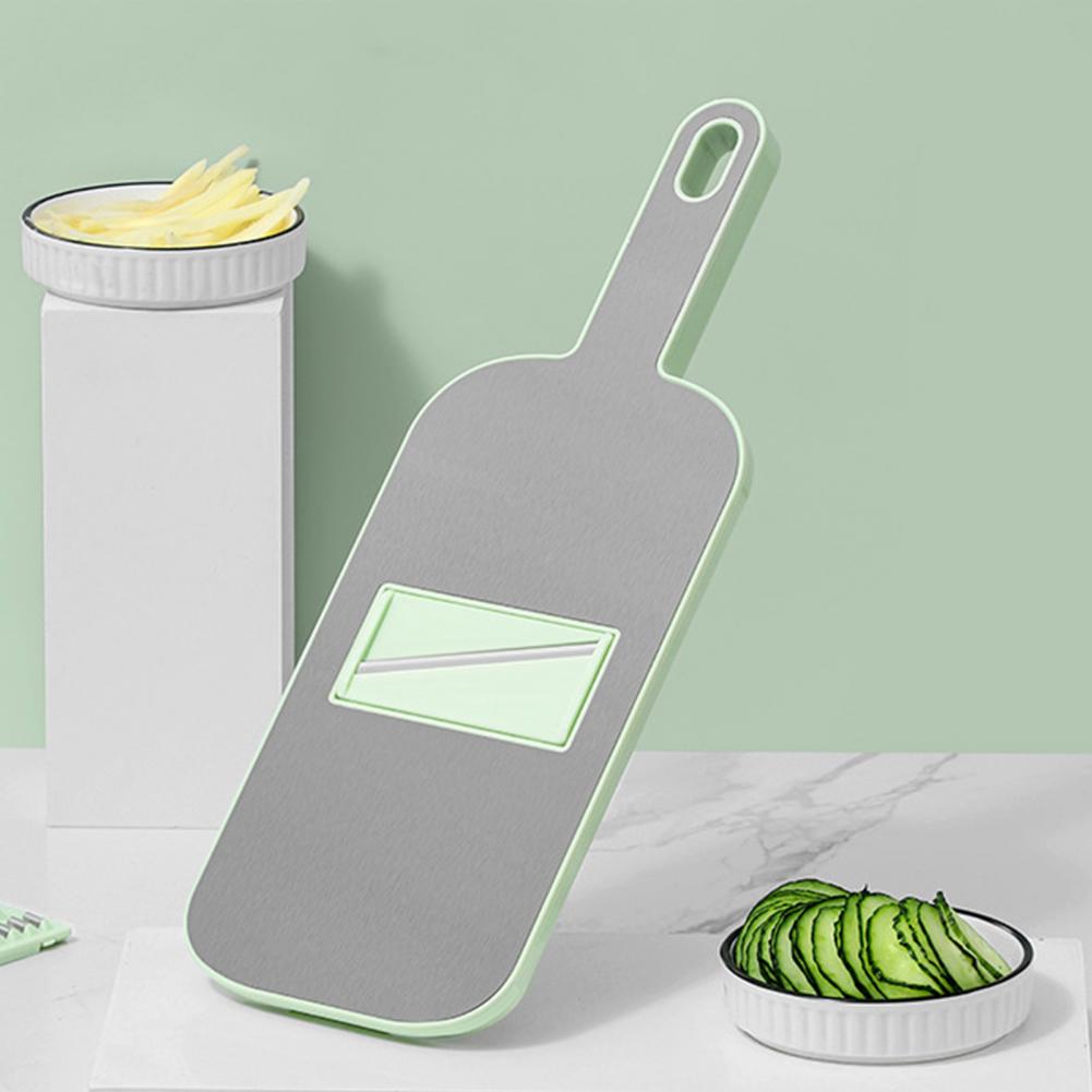 Grater with Drain Basket Vegetable Chopper with Container Stainless Steel Multifunctional Grater with 6 Blades for Efficient