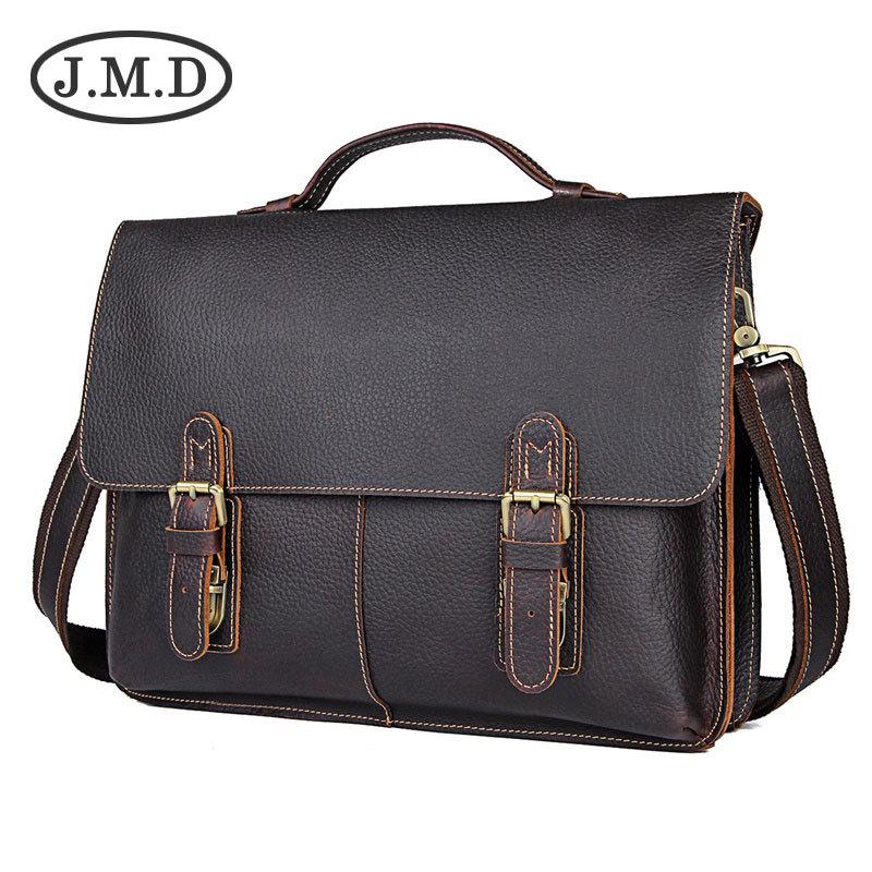 Jiameda Retro Casual Men s Genuine Leather Briefcase and Laptop Shoulder Bag