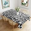 Ink Wash Style Black White Leopard Rectangle Tablecloth for Table Decor Waterproof Reusable Tablecloths for Table Holiday Party