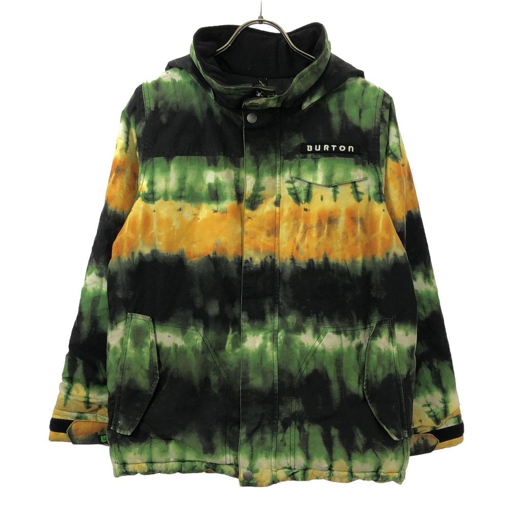 

BURTON Logo patch Skiing Hooded Zip Wear M Green system snow board Kid s Used