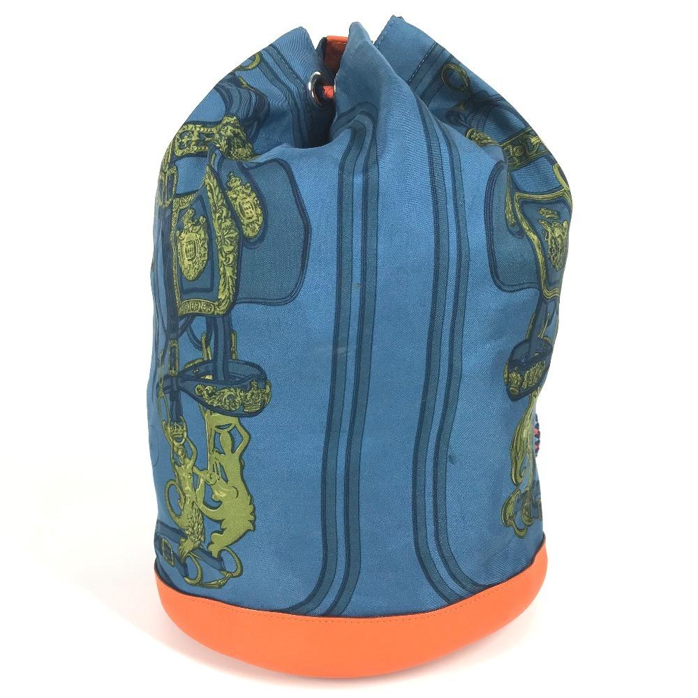 

HERMES BRIDES de GALA 22 Soirecour22 Drawstring Shoulder Bag blue/Orange