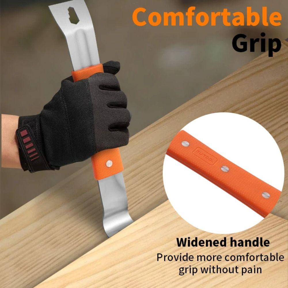 Nail Puller Stainless Steel Pry Bars Anti Slip Screwdriver Manual Tool Woodworking