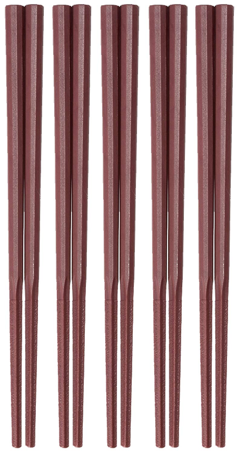 

Akebono Sangyo Decagonal Noodle Set of Made in Chopsticks, Vermilion, 16.5cm, 5, Japan, GM-4012