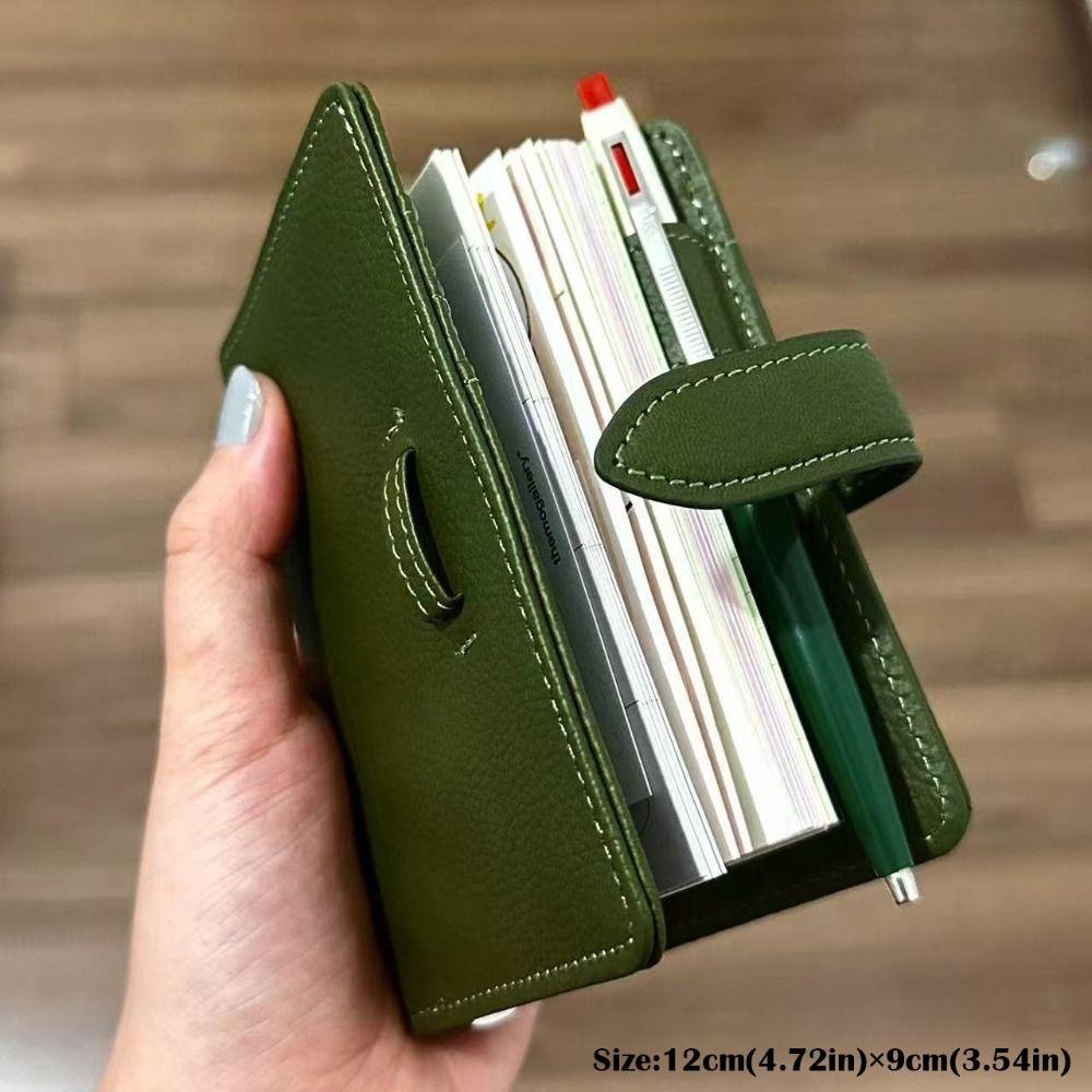 Portable Green Leather Notebooks M5 Hand Ledgers New Loose Leaf Notebook