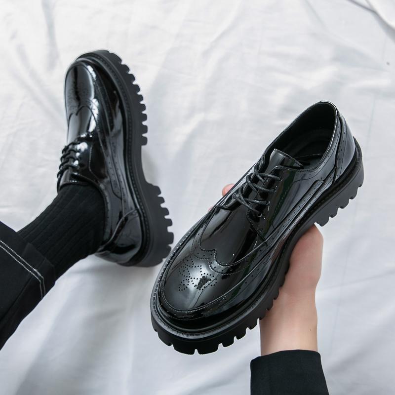 Fashion Classic Men Brock Shoes Casual Thick-soled Lightweight Breathable Fashionable Leather Shoes for Travel Hiking Men Sizes 38-46